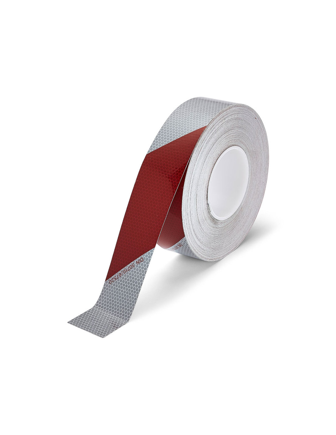 Cinta Adhesiva Reflectante Alta Intensidad. Color Blanco-Rojo