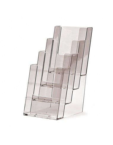 Expositor Plexiglas Sobremesa Folletos 1/3 A4  4 Compartimentos