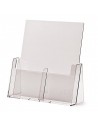 Expositor Plexiglas Sobremesa Folletos 1/3 A4  1 Compartimento Doble