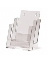 Expositor Plexiglas Sobremesa de Folletos A5 2 Compartimentos