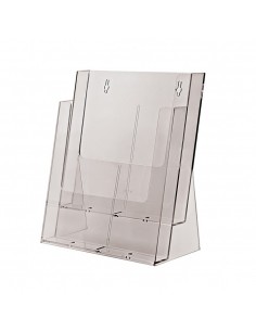 Expositor Plexiglas Sobremesa de Folletos A4 2 Compartimentos