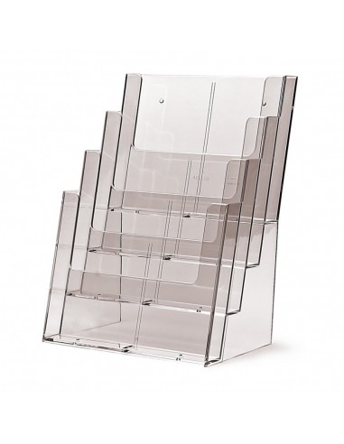 Expositor Plexiglas Sobremesa de Folletos A4 4 Compartimentos