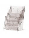 Expositor Plexiglas Sobremesa de Folletos A4 4 Compartimentos