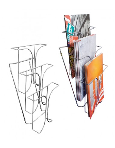 Expositor Folletos Pared /  A4  Metal 3 Compartimentos