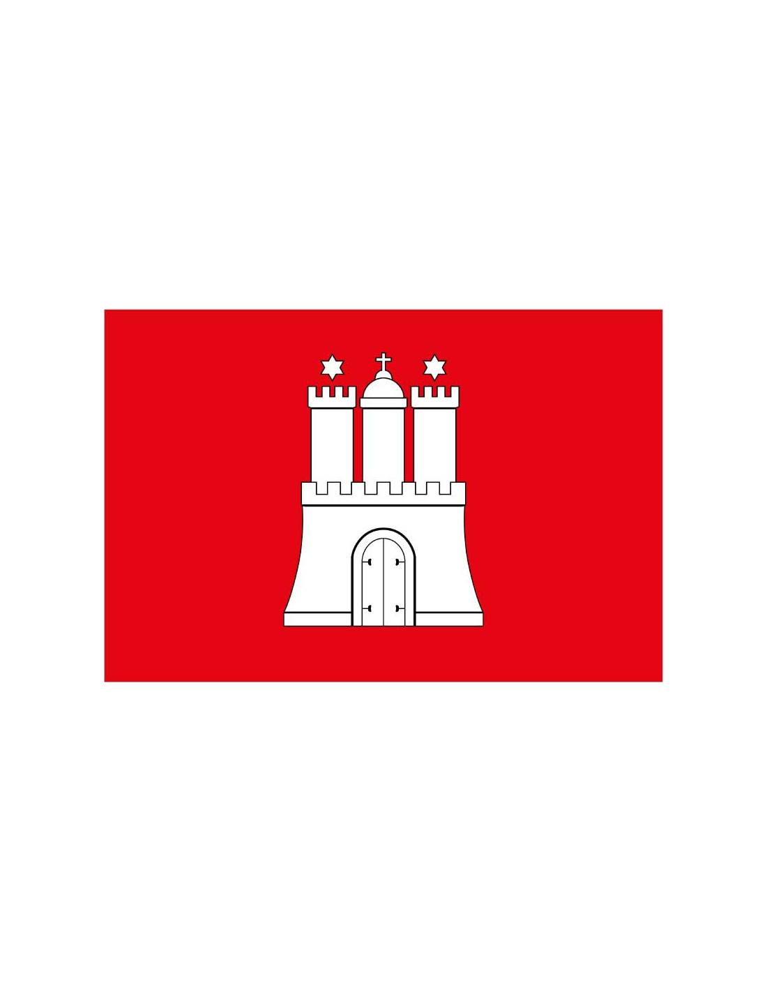 Bandera de Hamburg. Hamburgo