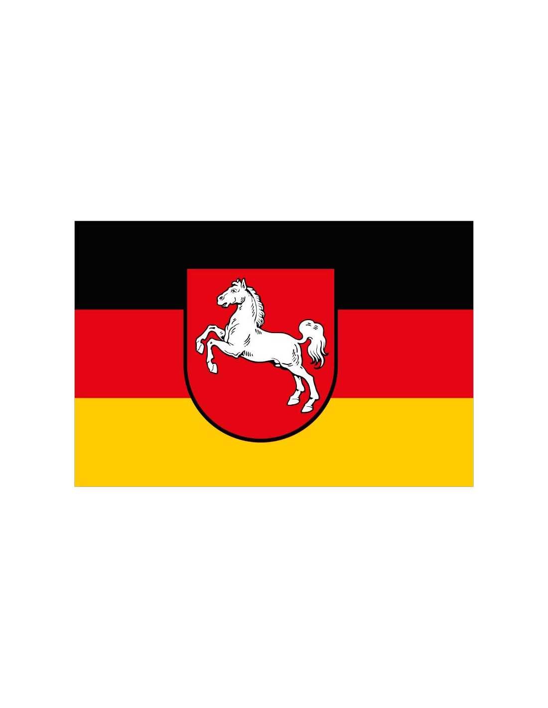 Bandera de Niedersachsen. Baja Sajonia