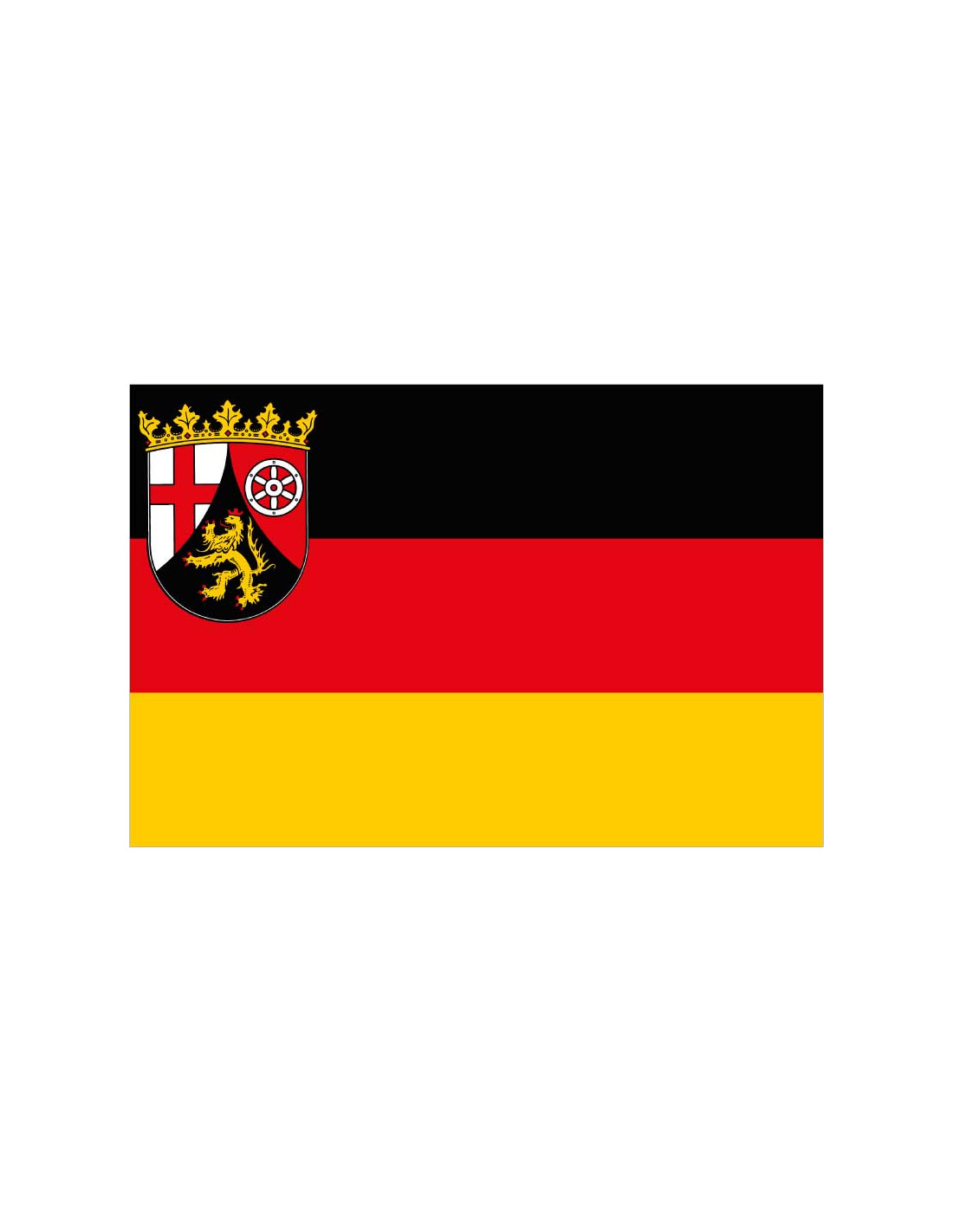 Bandera de Rheinland-Pfalz. Renania-Palatinado