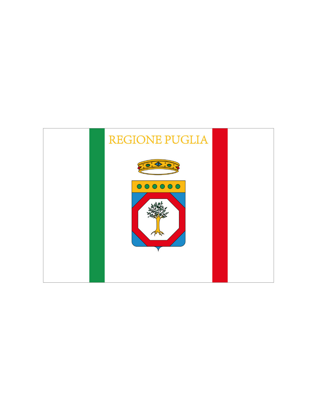 Bandera Regione di Puglia. Apulia