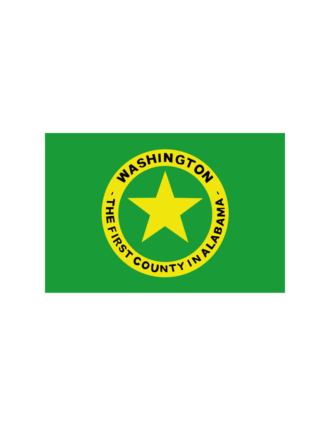 Bandera del Condado de Washington. Alabama