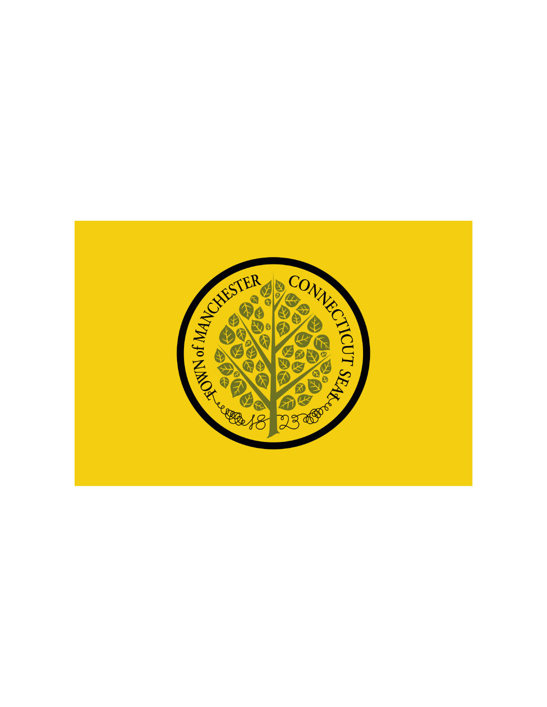 Bandera de Manchester. Connecticut