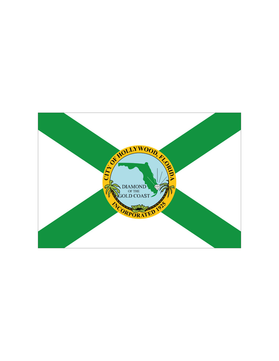 Bandera de Hollywood. Florida