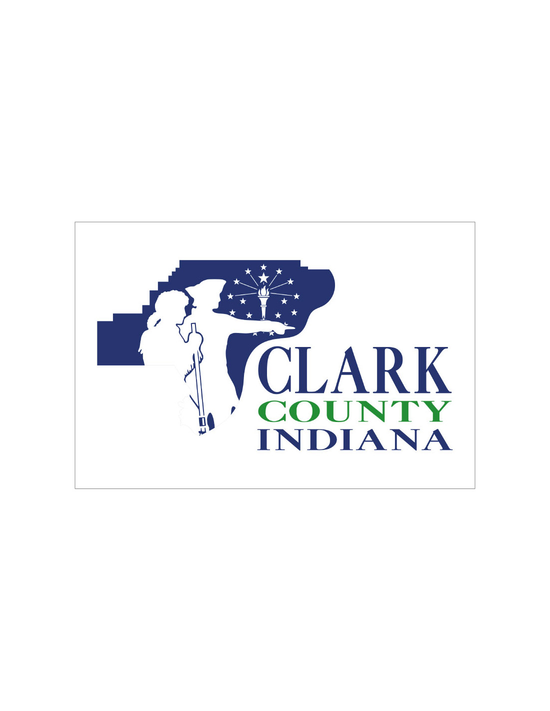 Bandera del Condado de Clark. Indiana