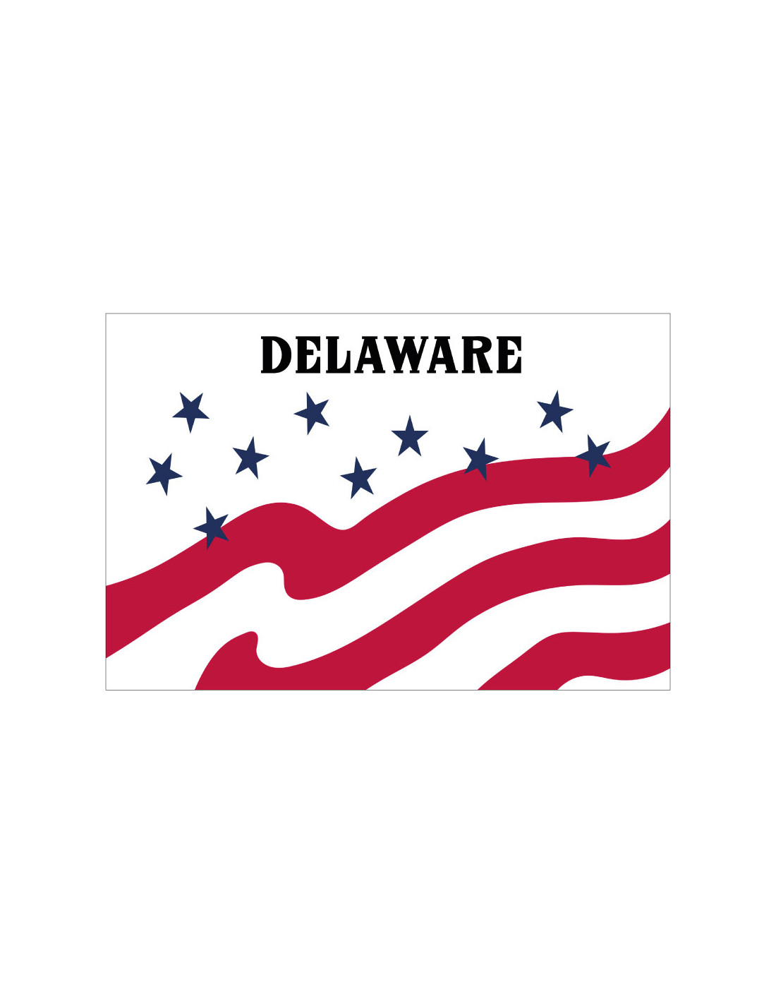 Bandera del Condado de Delaware. Iowa