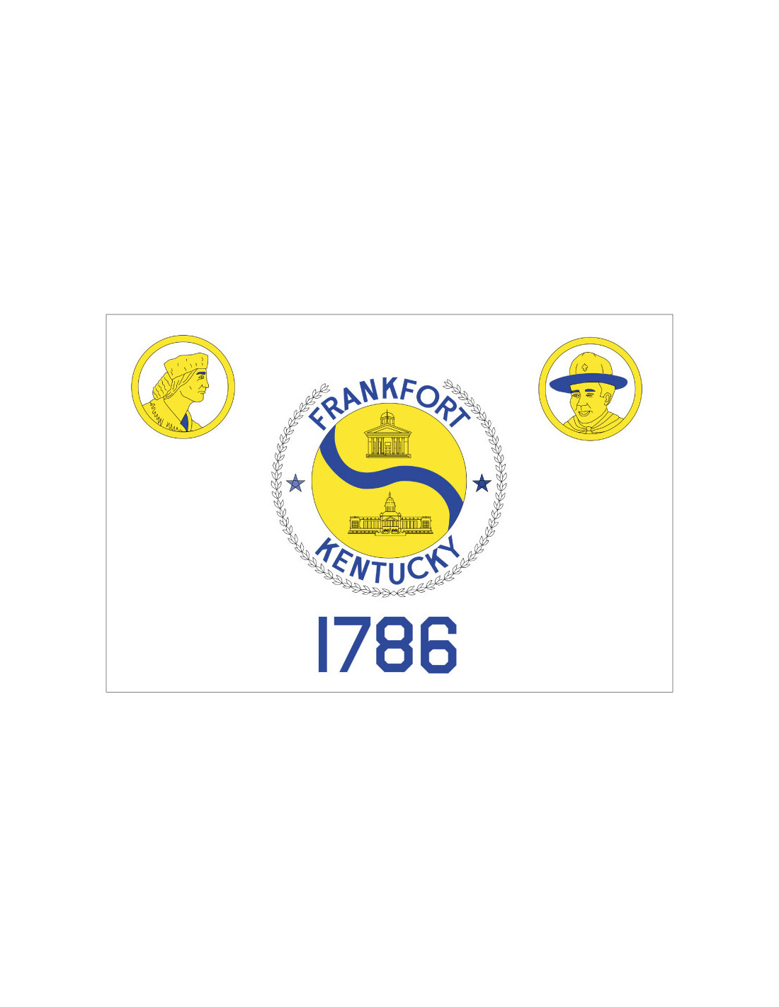 Bandera de Frankfort. Kentucky