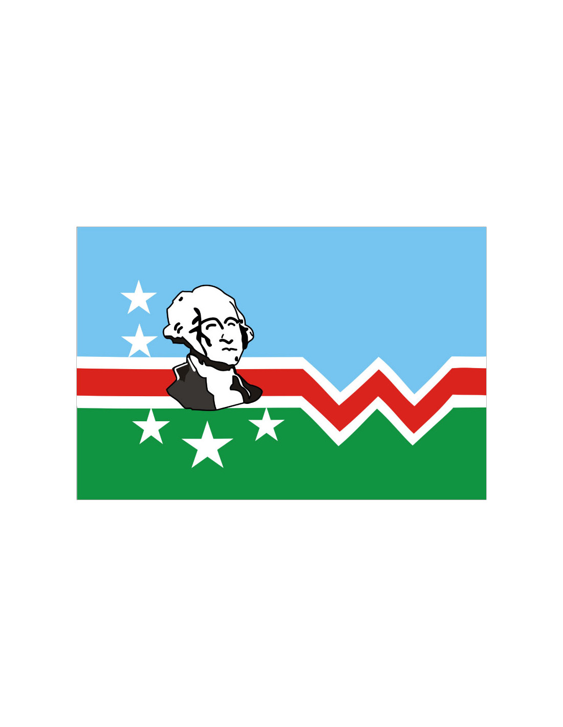 Bandera del Condado de Washington. Maryland