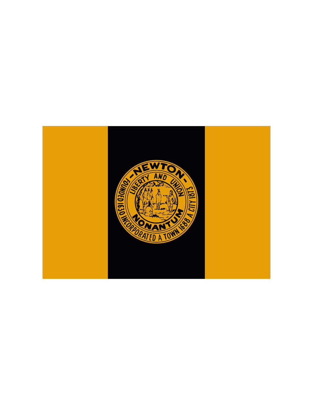 Bandera de Newton. Massachusetts