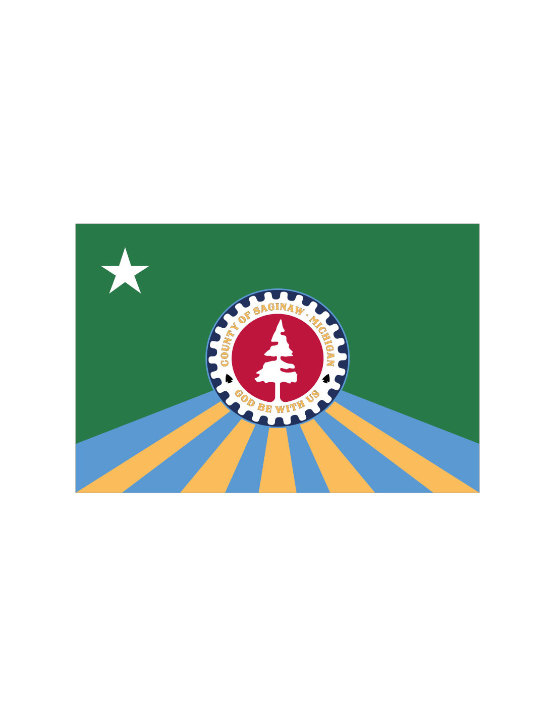 Bandera del Condado de Saginaw