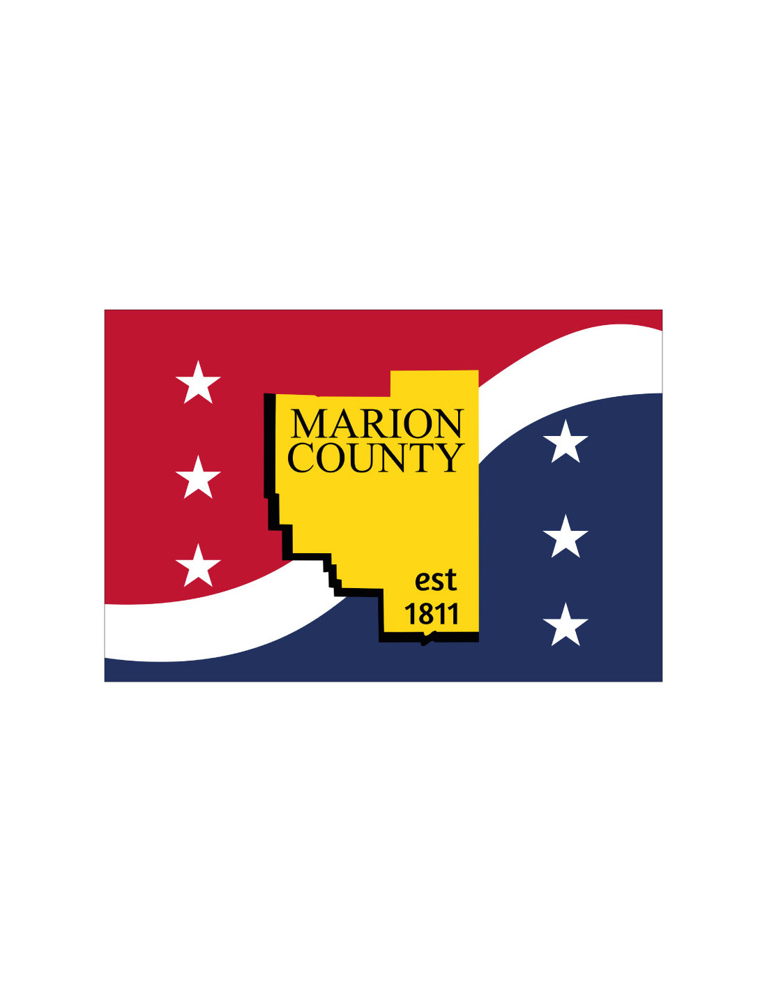 Bandera del Condado de Marion. Mississippi