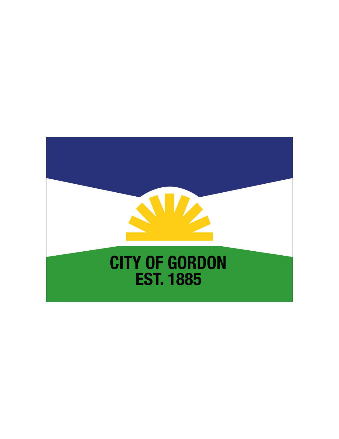 Bandera de Gordon. Nebraska