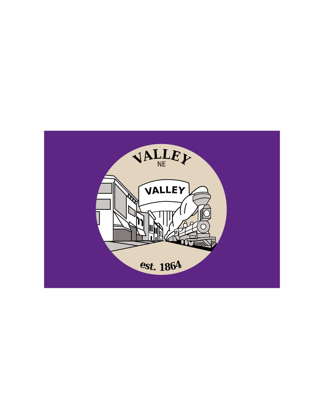 Bandera de Valley. Nebraska