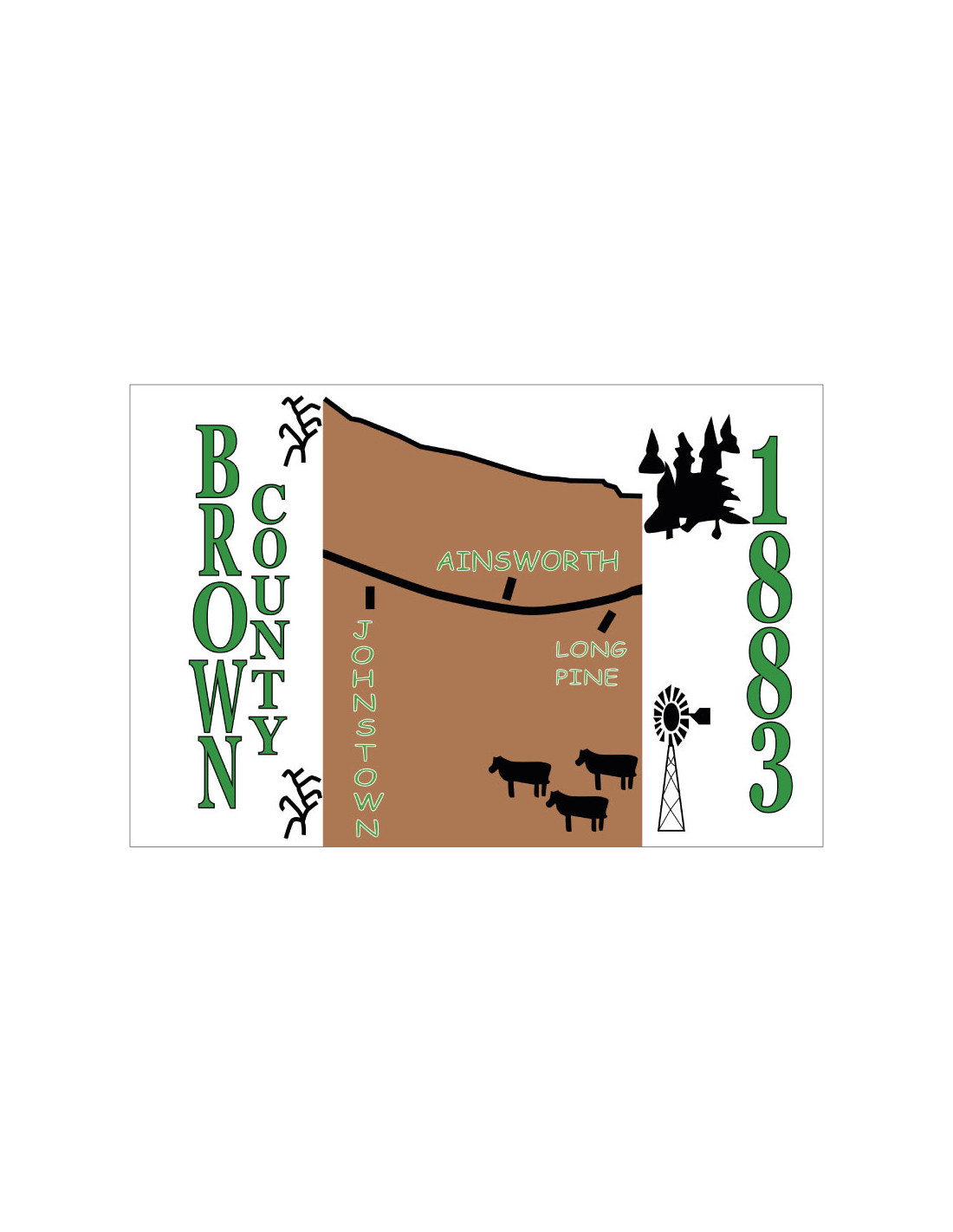 Bandera del Condado de Brown. Nebraska