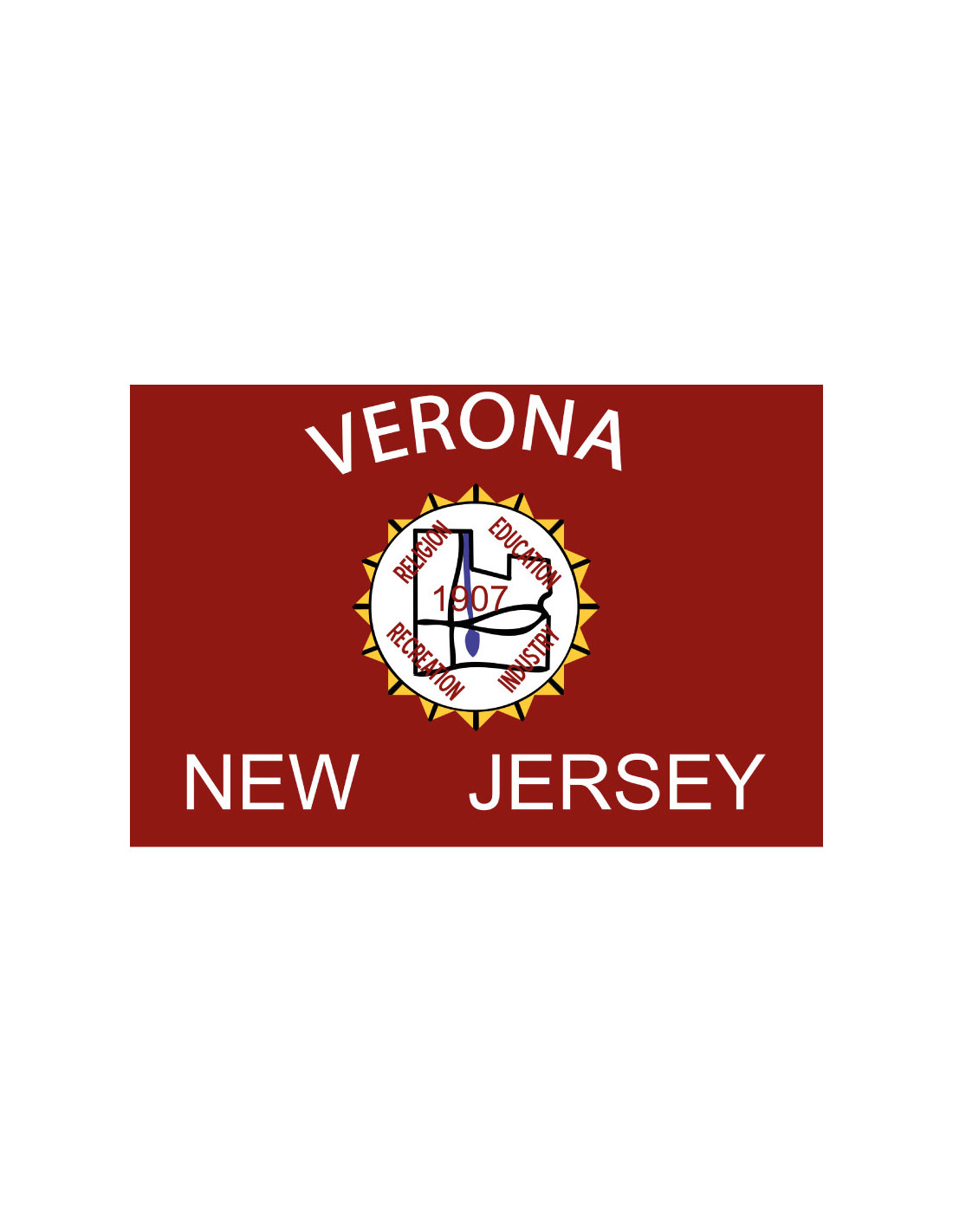 Bandera de Verona. New Jersey