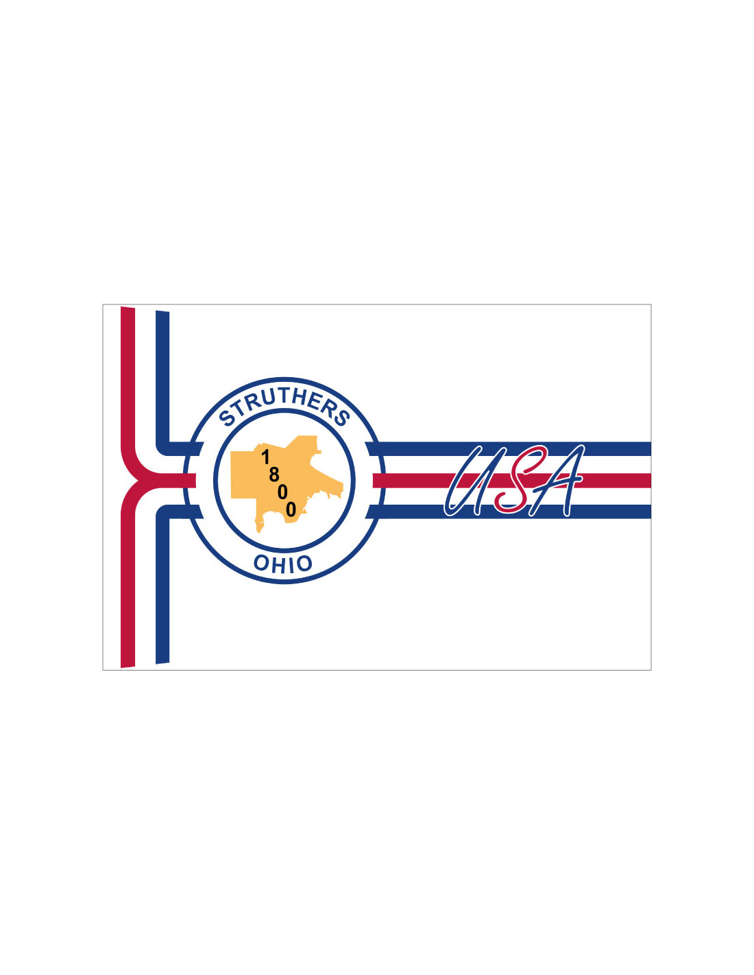 Bandera de Struthers. Ohio