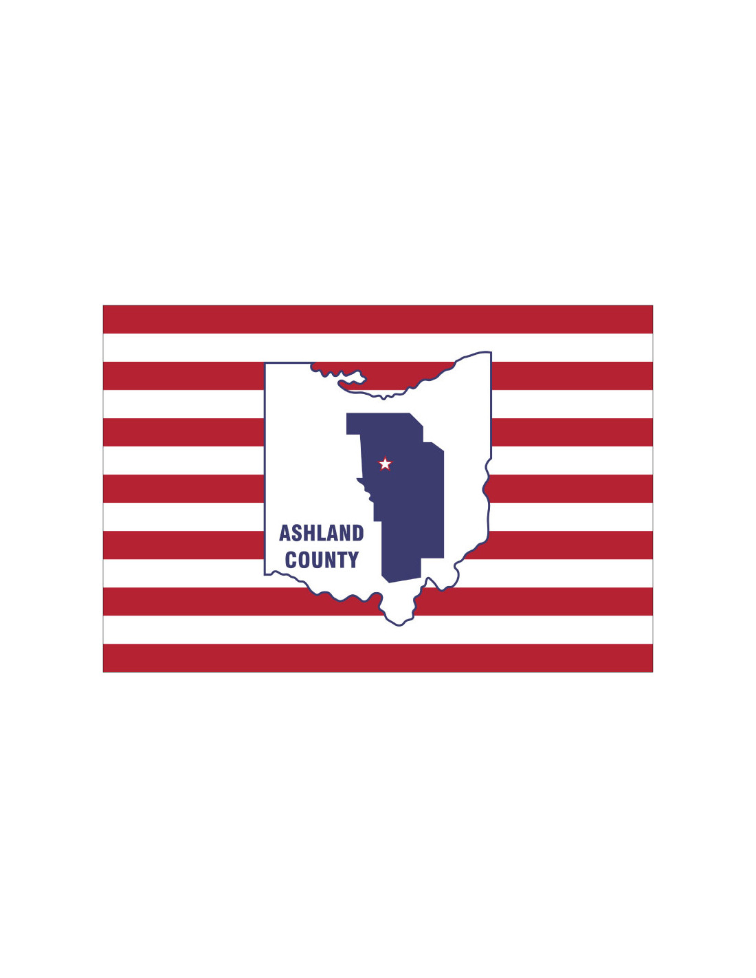 Bandera del Condado de Ashland. Ohio