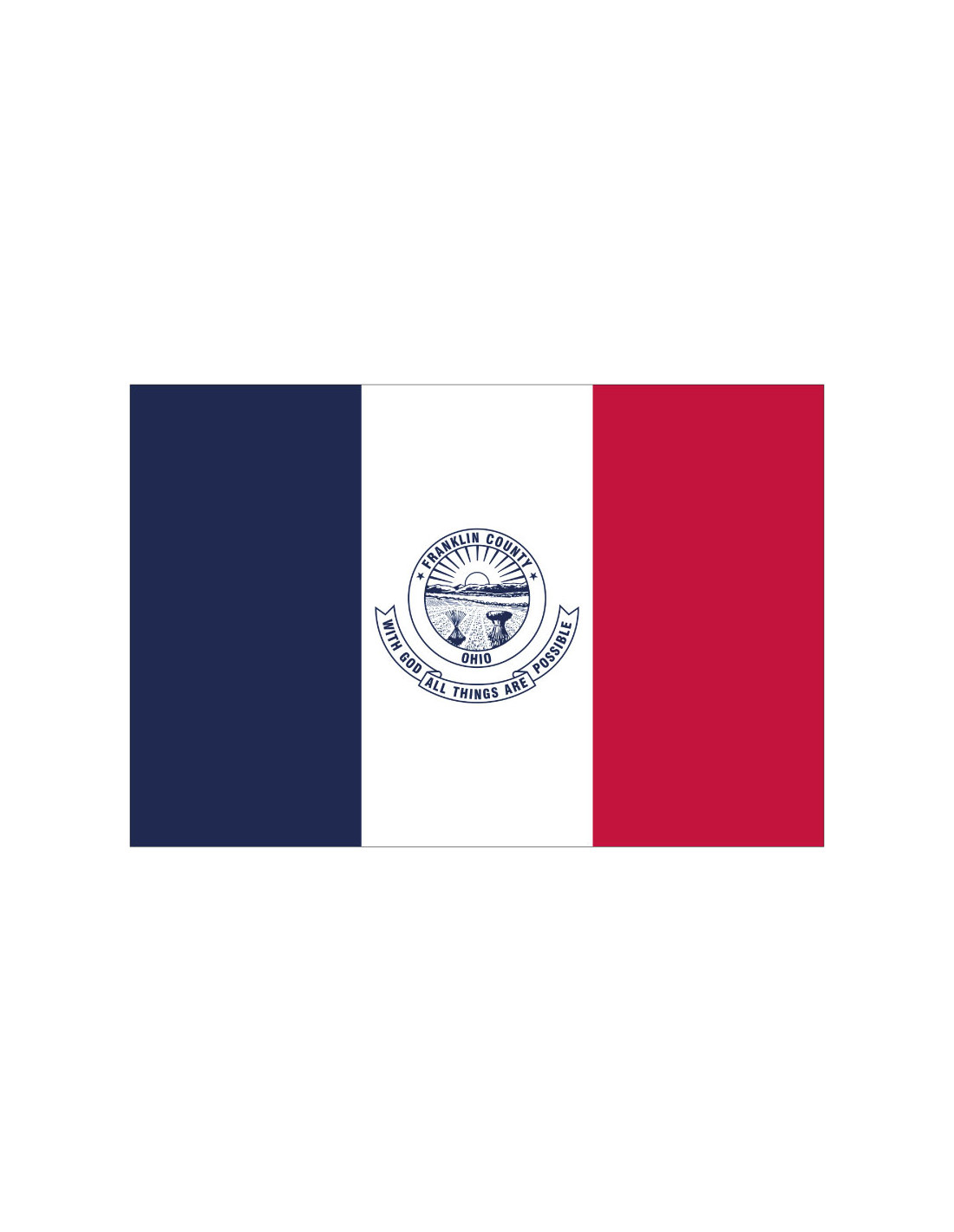 Bandera del Condado de Franklin. Ohio