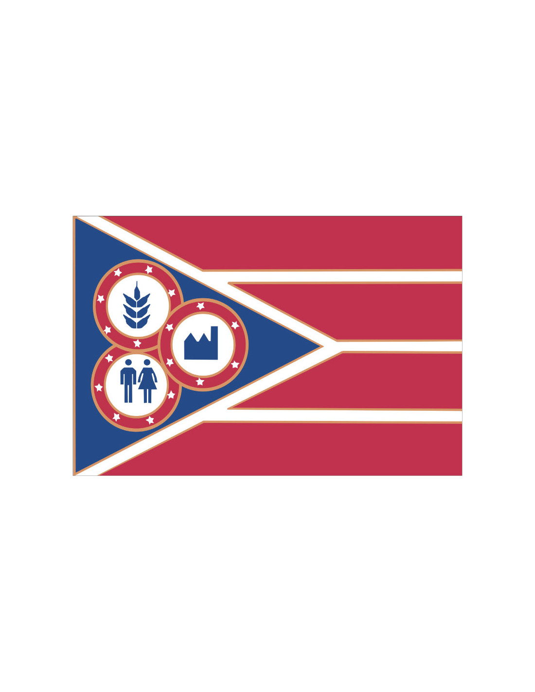 Bandera del Condado de Hancock. Ohio