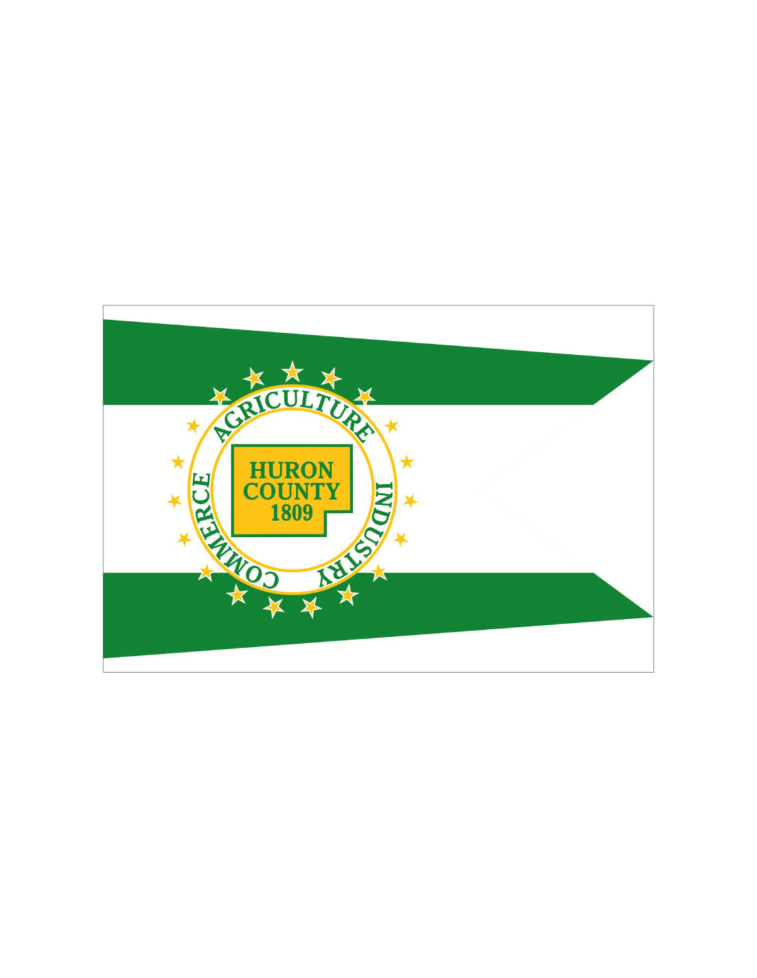 Bandera del Condado de Huron. Ohio