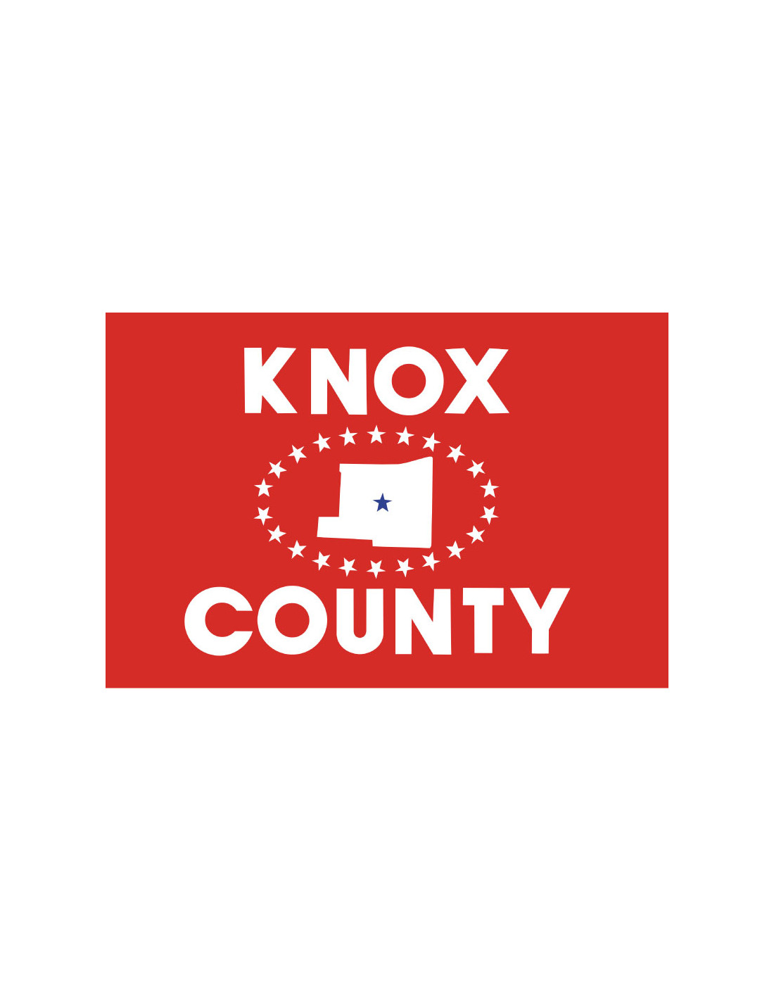 Bandera del Condado de Knox. Ohio