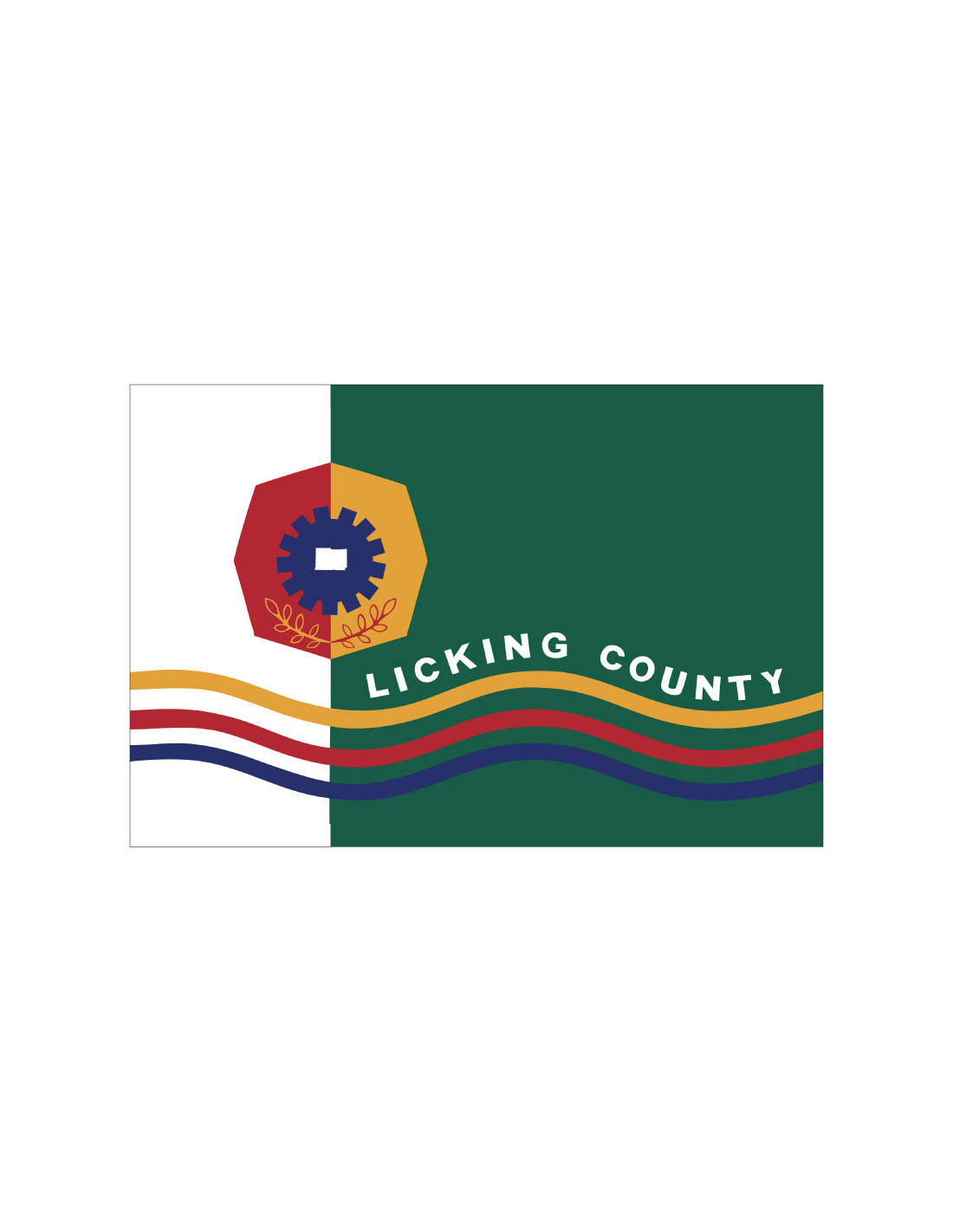 Bandera del Condado de Licking. Ohio