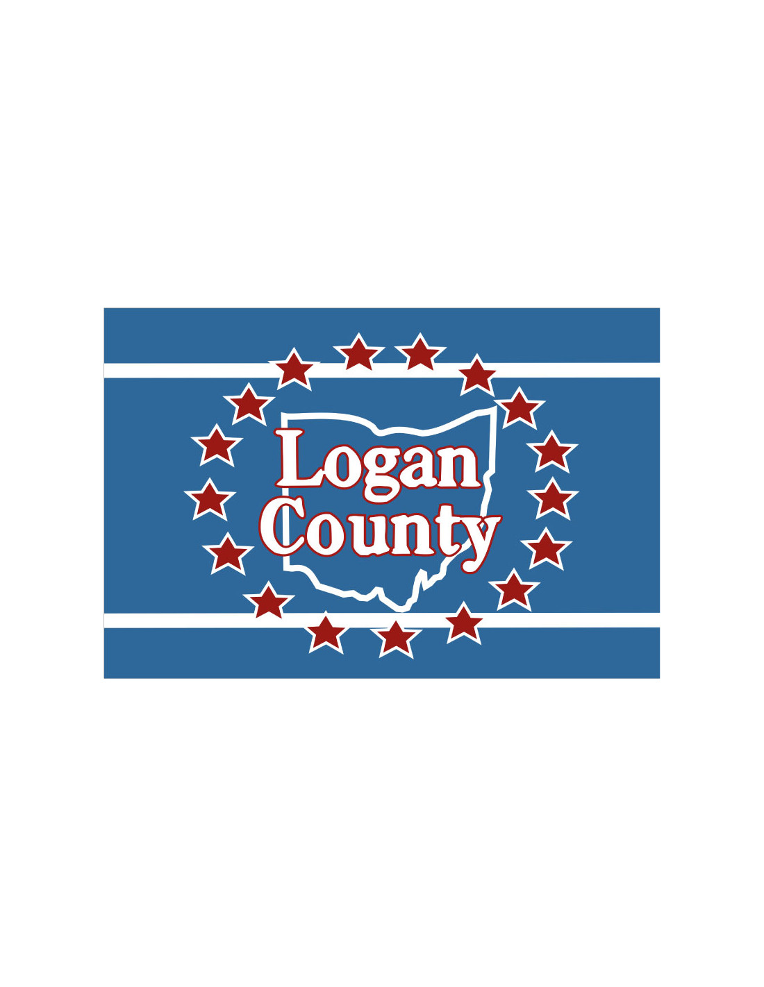 Bandera del Condado de Logan. Ohio