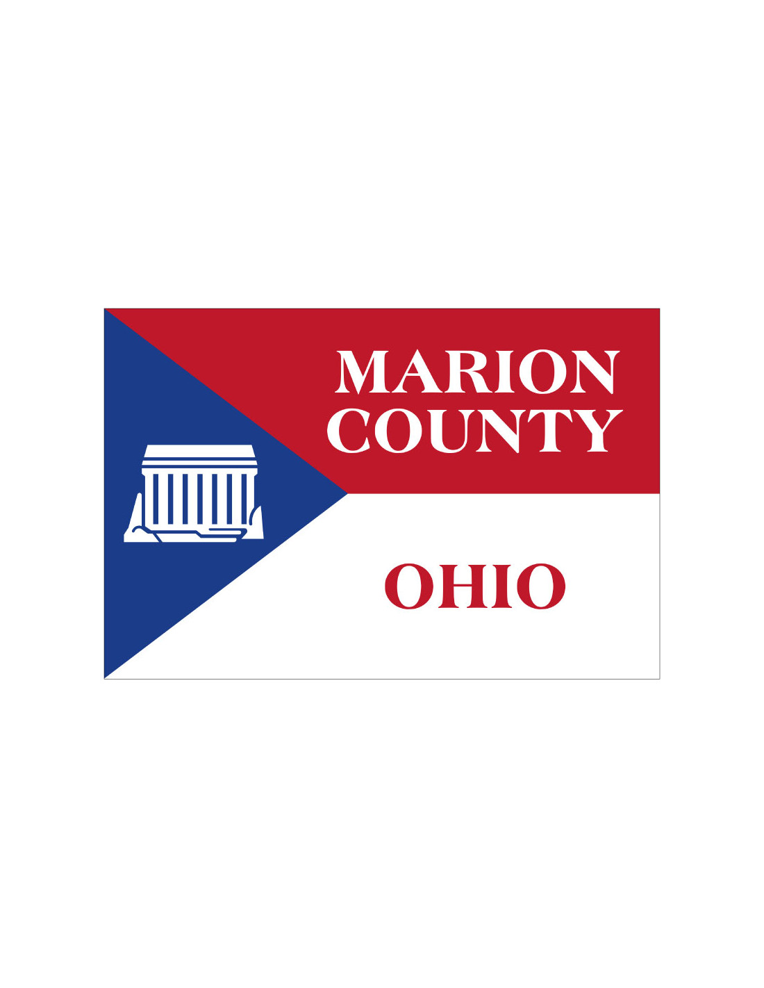 Bandera del Condado de Marion. Ohio