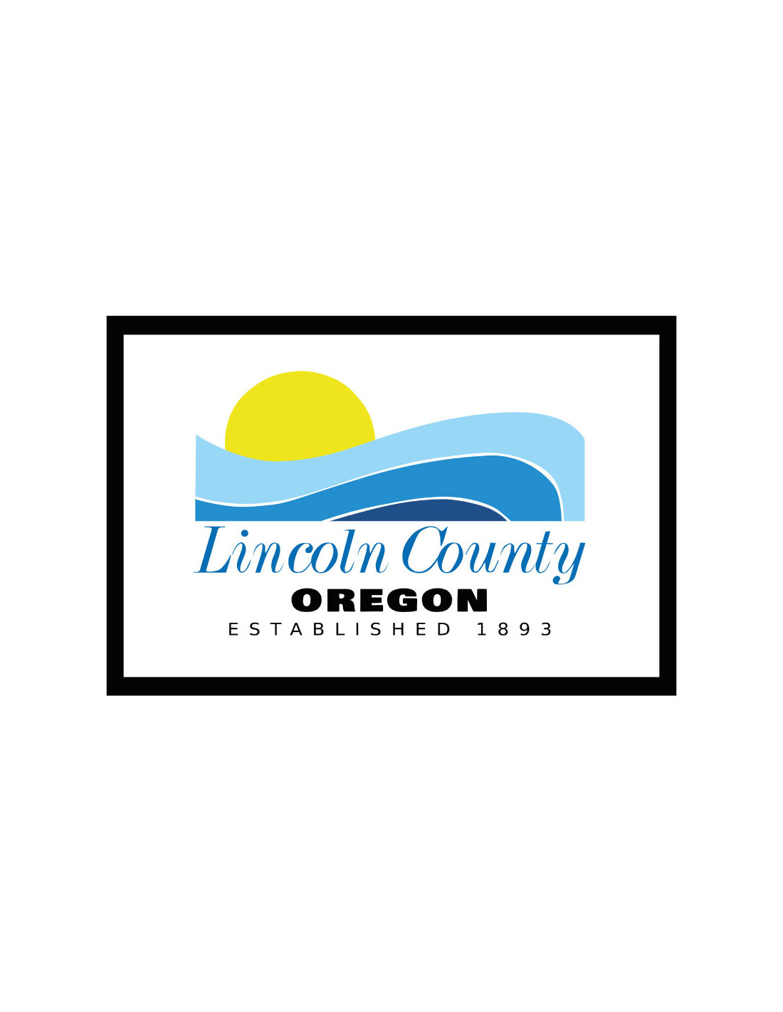 Bandera del Condado de Lincoln. Oregon