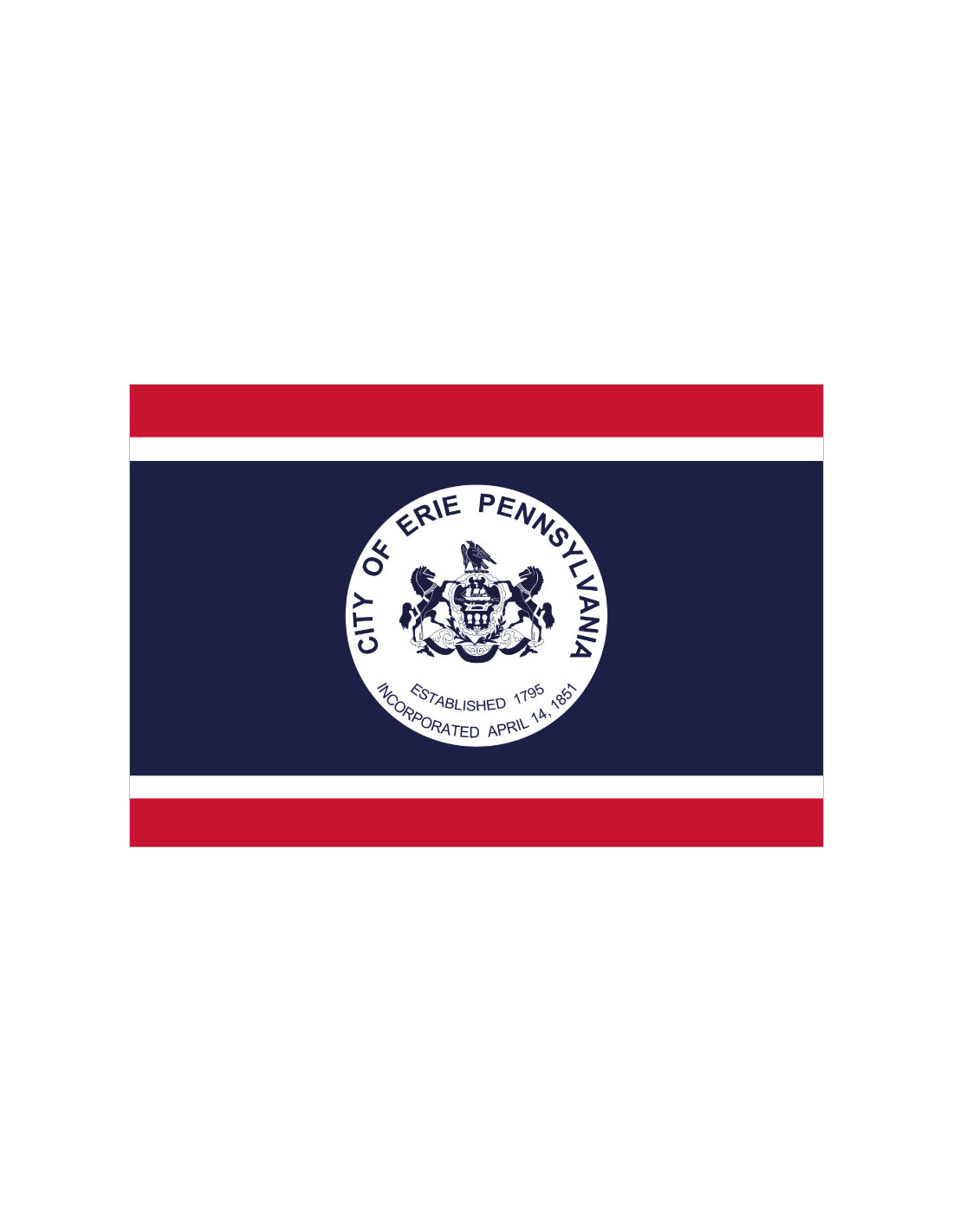 Bandera de Erie. Pennsylvania