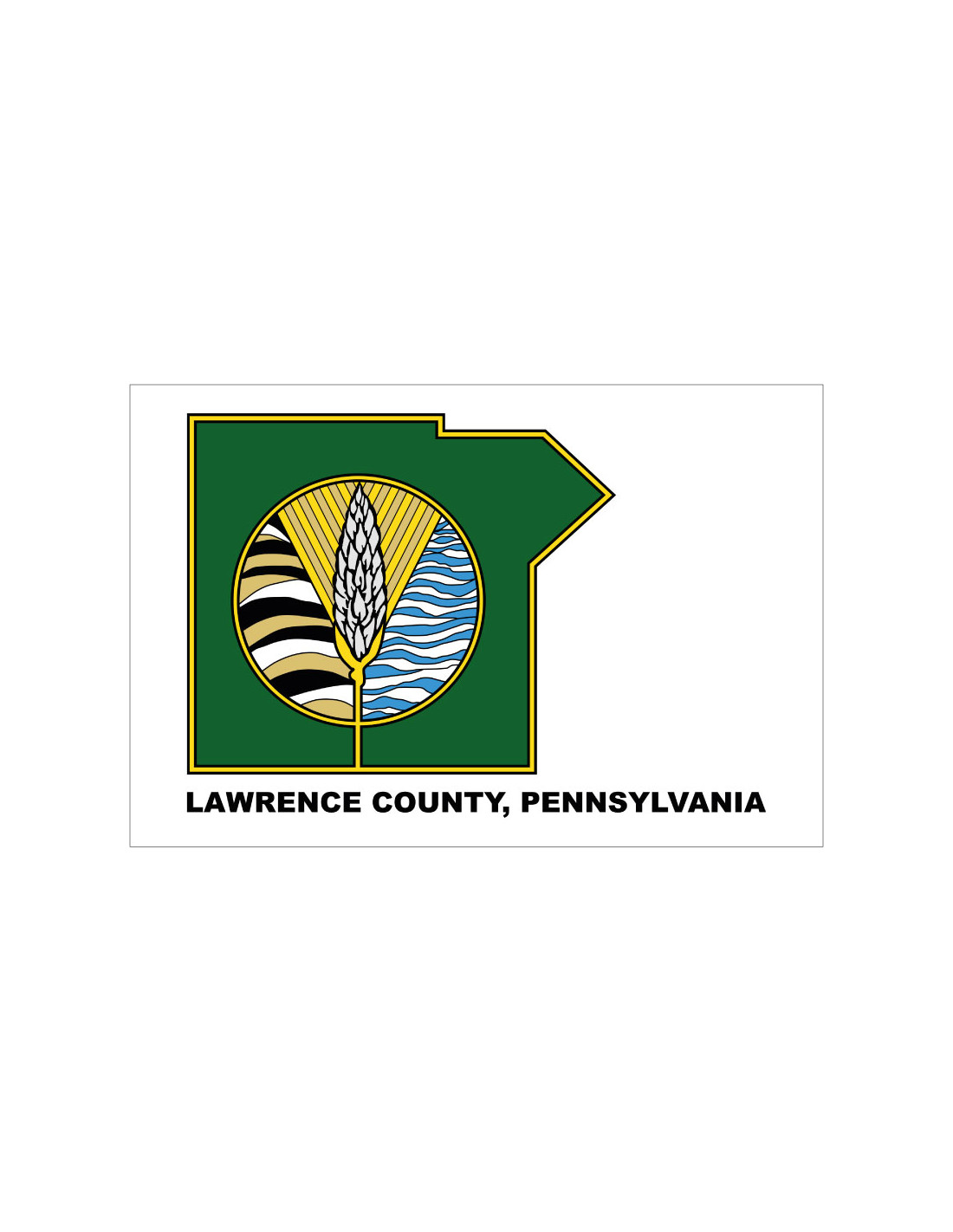 Bandera del Condado de Lawrence. Pennsylvania
