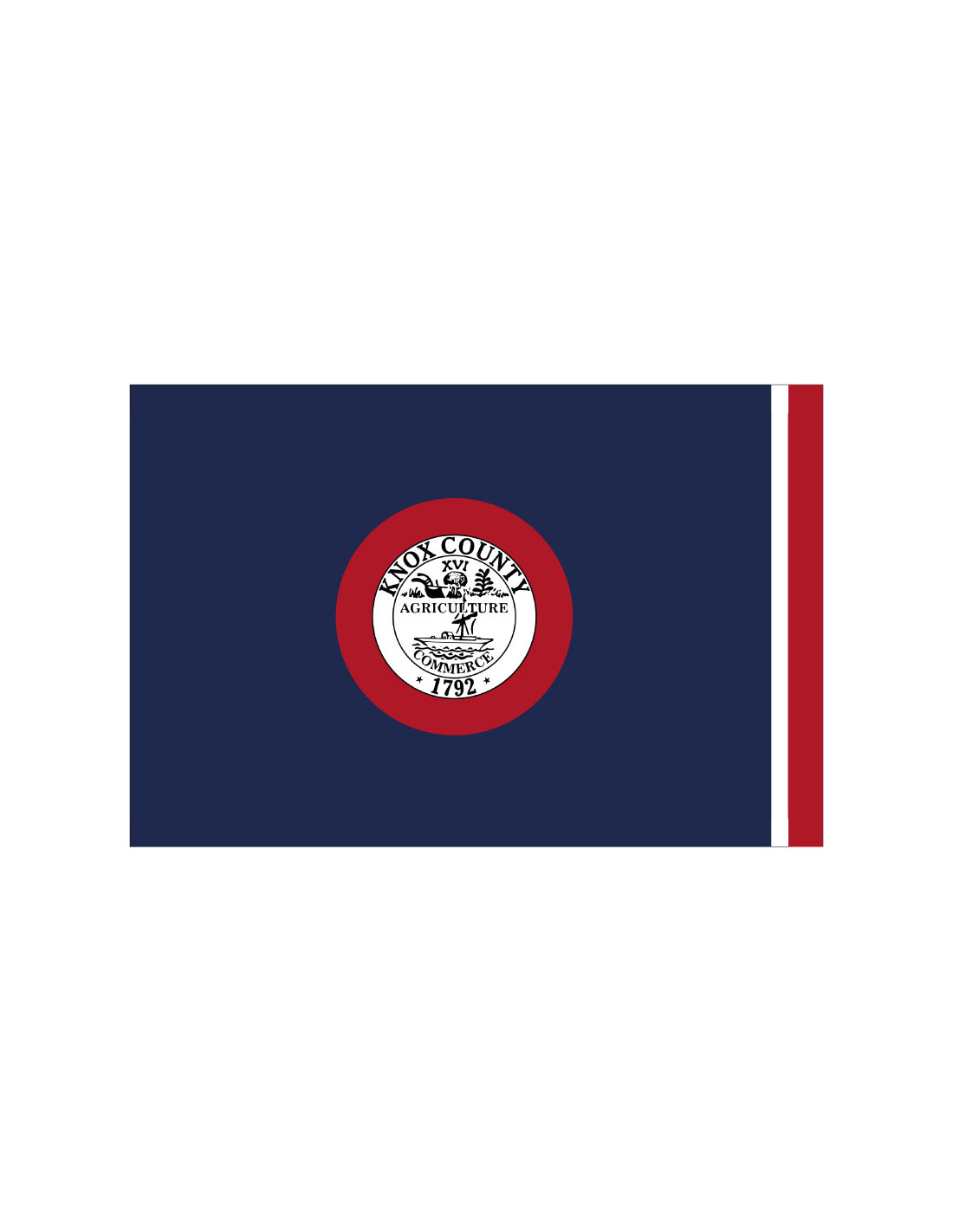 Bandera del Condado de Knox. Tennessee