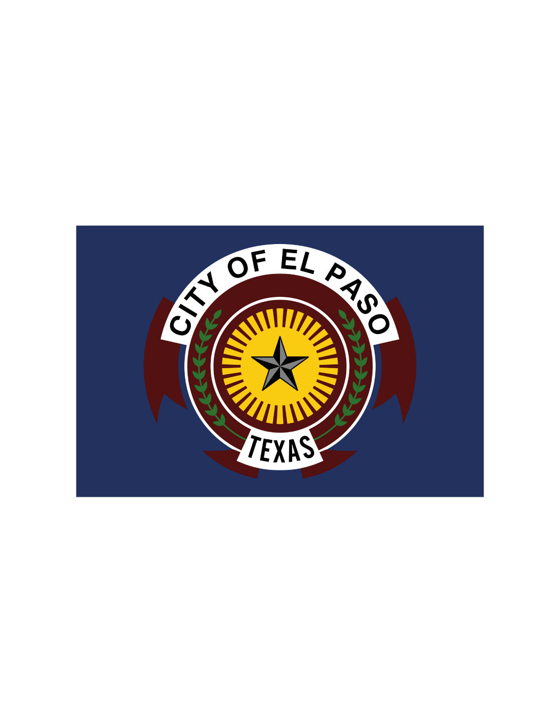 Bandera de El Paso. Texas