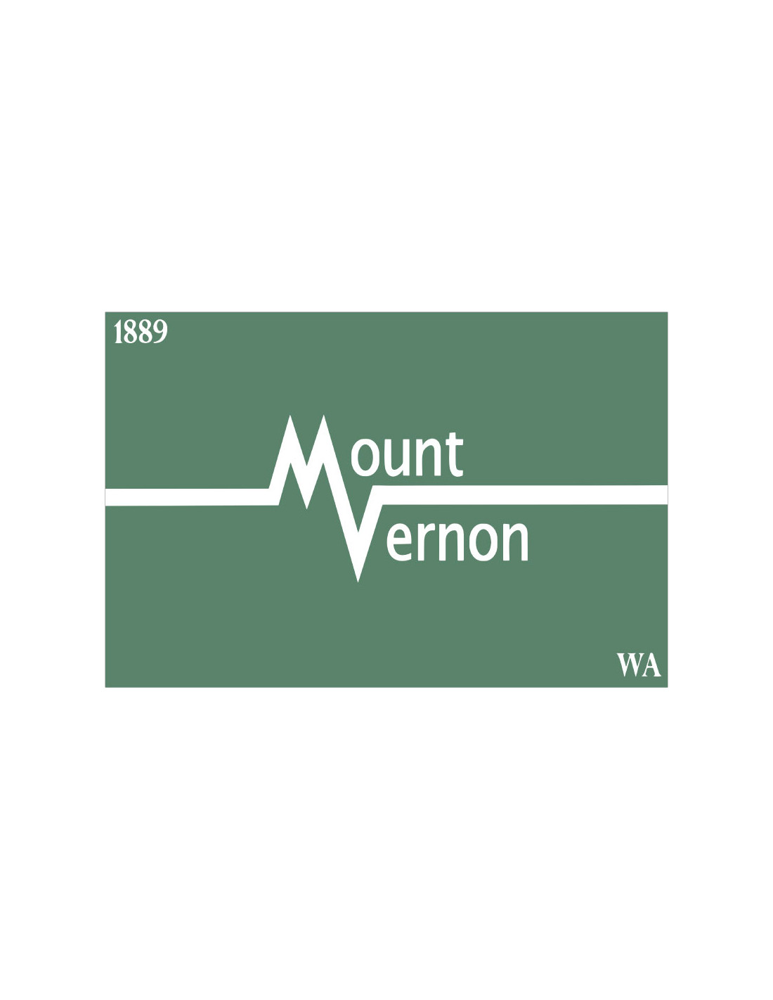 Bandera de Mount Vernon. Washington