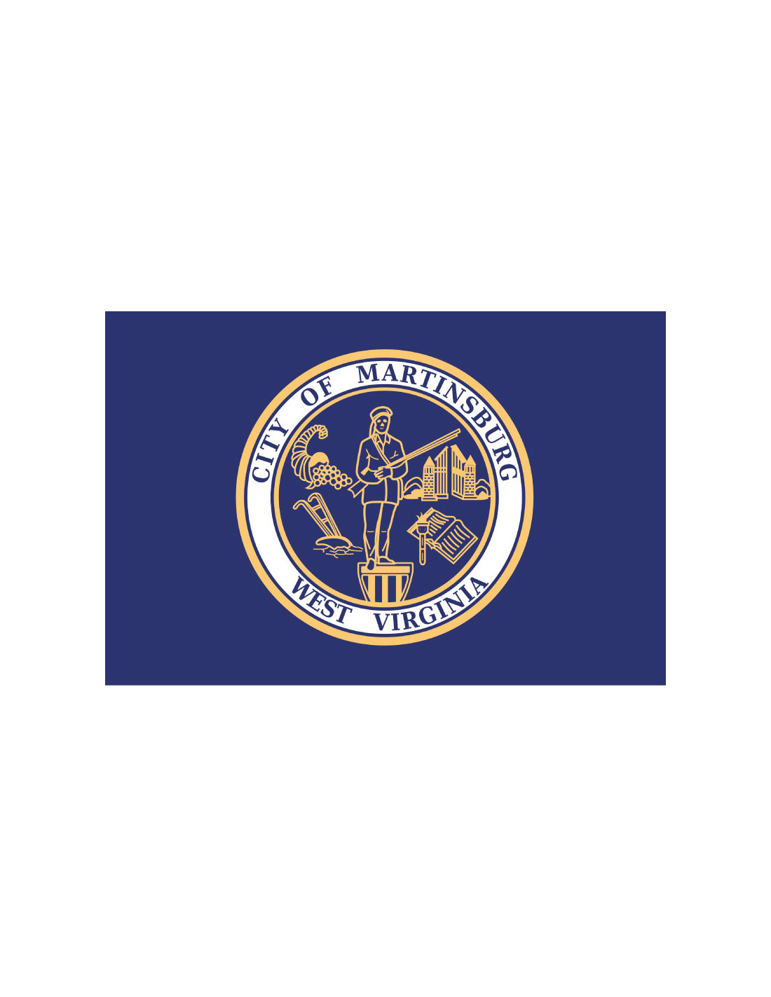 Bandera de Martinsburg. West Virginia