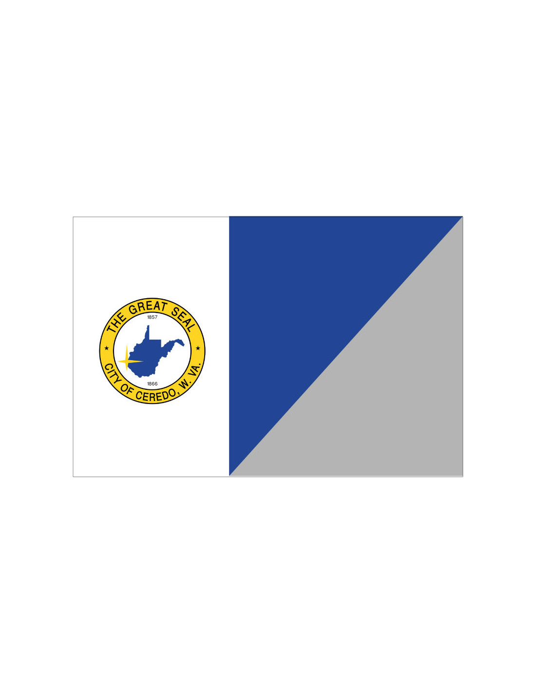 Bandera de Ceredo. West Virginia