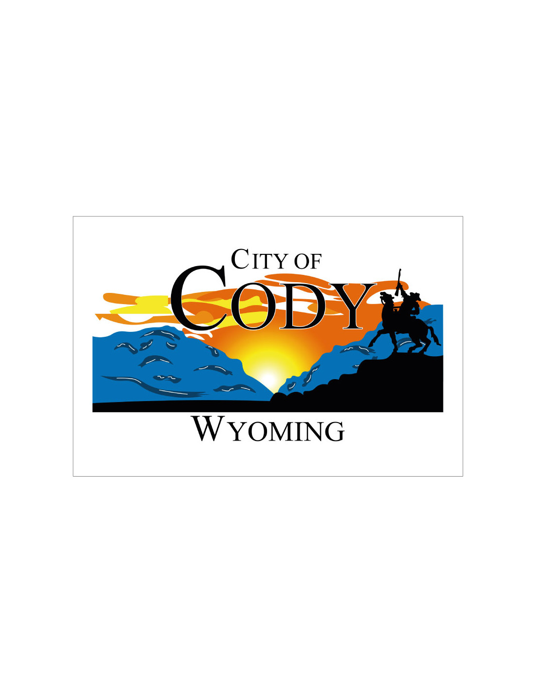 Bandera de Cody. Wyoming