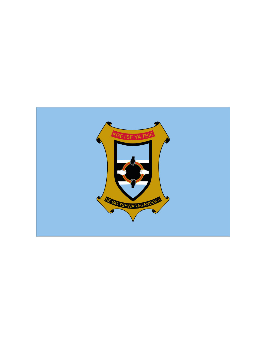 Bandera de Gaborone. Botsuana