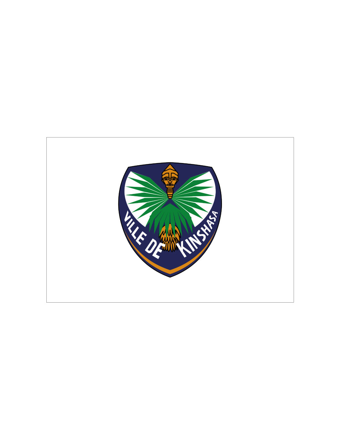 Bandera de Kinsasa. República Democrática del Congo