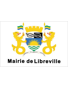 Bandera de Libreville. Gabón