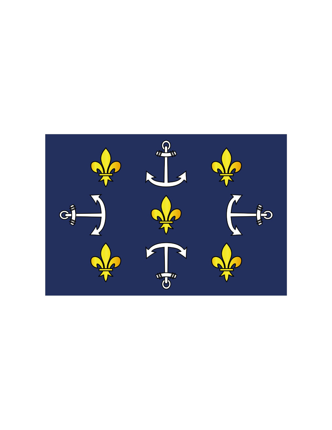 Bandera de Port Louis. Mauricio