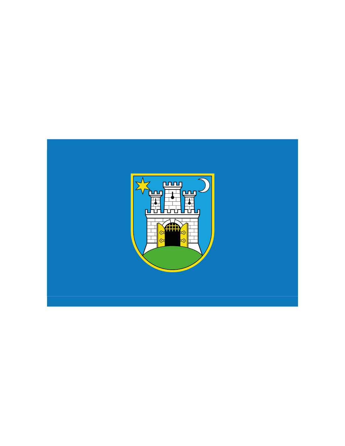 Bandera de Zagreb. Croacia