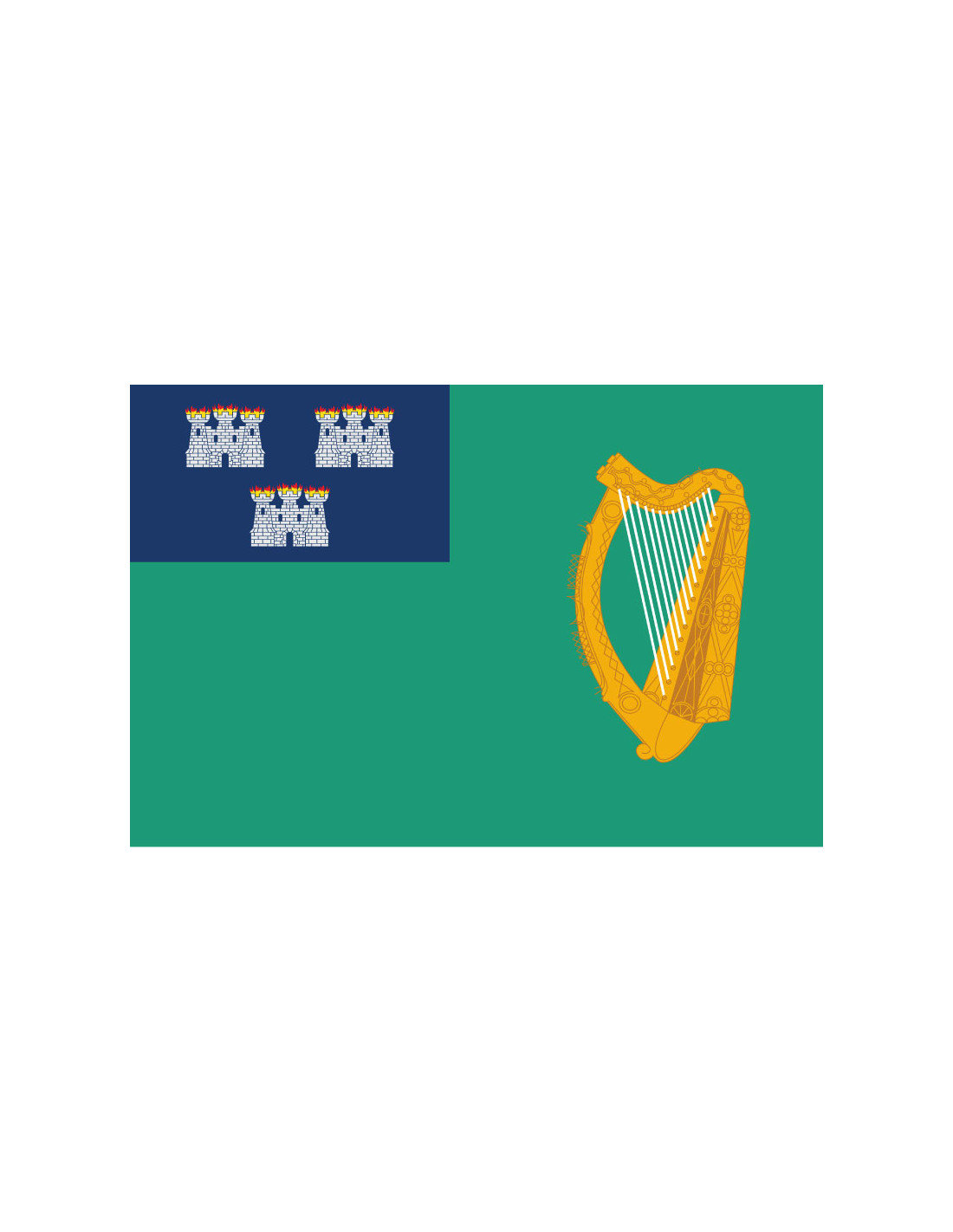 Bandera de Dublín. Irlanda